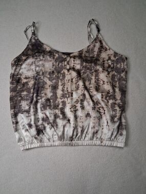 Femme Women's Tie-Dye Spaghetti Strap Camisole - Gray/Brown